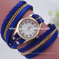 Venta caliente pulsera de cuero pulsera relojes